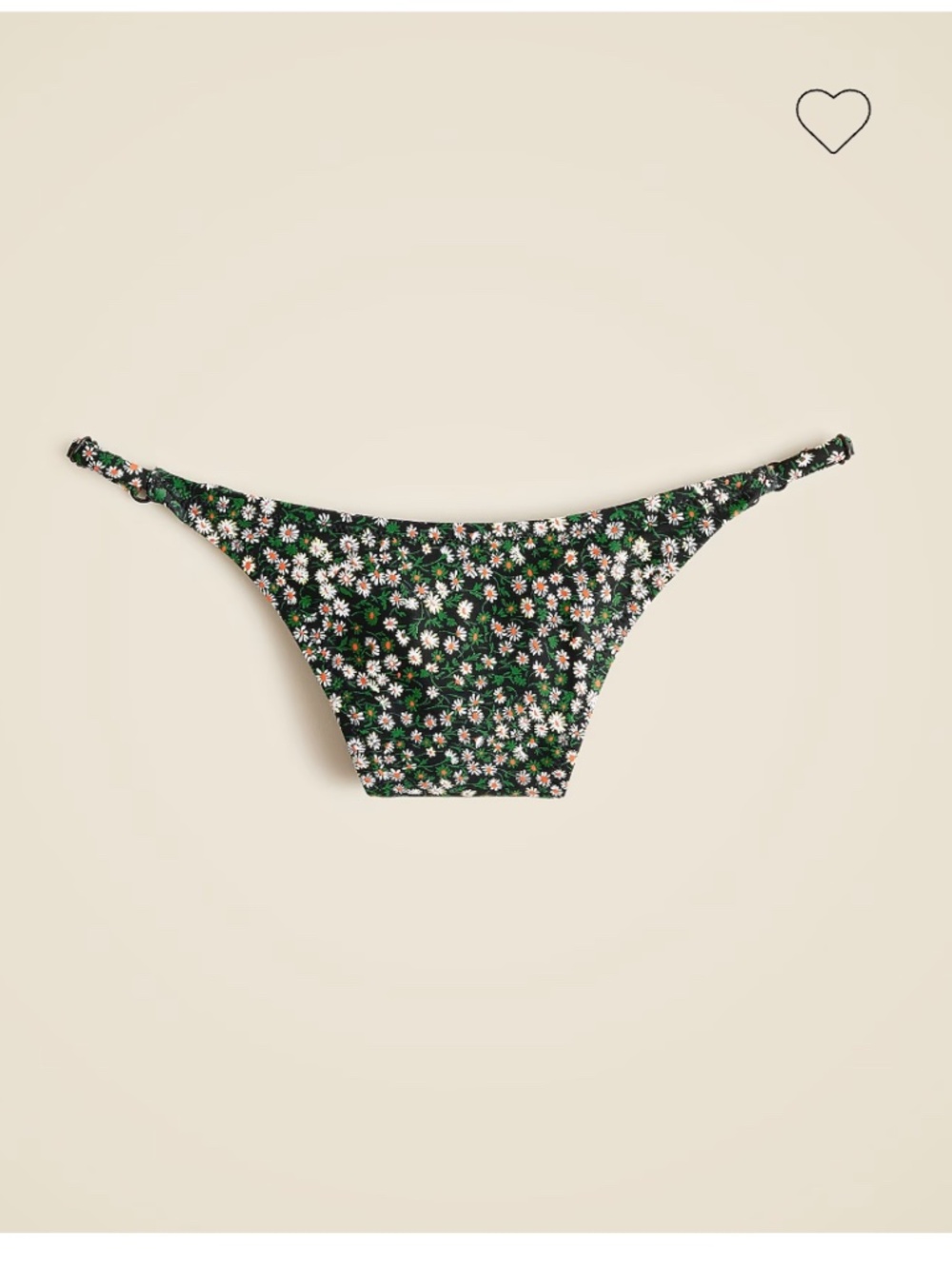 J. Crew Resortwear 90s No-Tie String Bikini Bottom Liberty Marguerite Size M NWT